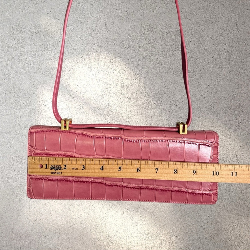 APEDE MOD Pink Embossed Baguette Bag Shoulder Crossbody - Picture 11 of 11